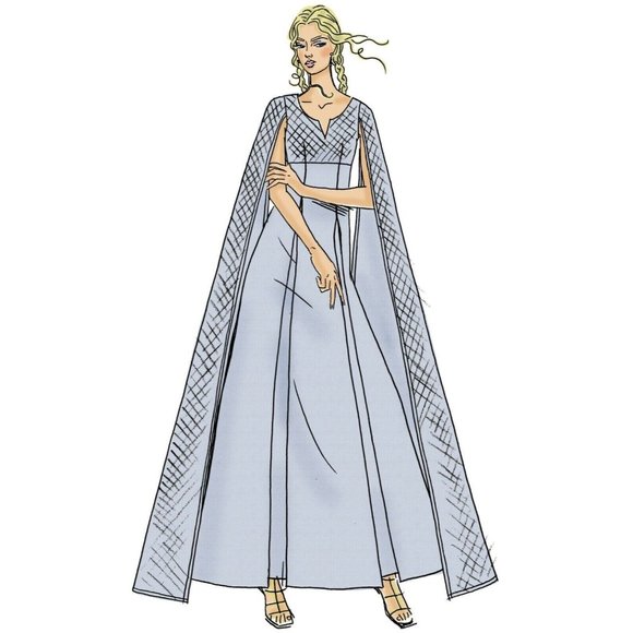 McCalls M7854 Misses 14 to 22 Medieval Costume Dress Cloak Uncut Sewing Pattern - Picture 3 of 9